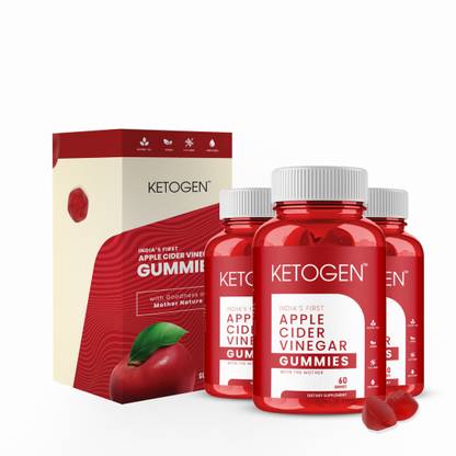 Ketogen Apple Cider Vinegar 60 Gummies - Yummy Apple Flavor