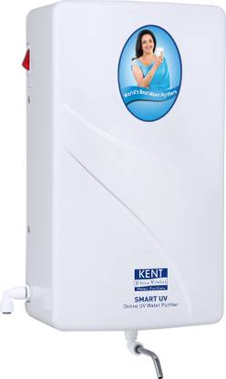 KENT 11138 Smart  | 4 Stage Smart Online  Water Purifier | Wall Mountable | High Purification Upto 60 L/hr UV Water Purifier