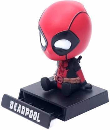 Dazzling Surprises Bobble Head Shaking Deadpool Figurine for Avengers Lovers | Car Dashboard Phone Holder | Home Decoration