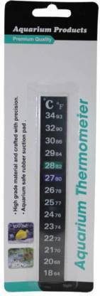 Taiyo Pluss Discovery Aquarium Straight Sticker Thermometer, Size: (1.8X13 cm) (LXH), Fish Tank Aquarium Thermometer Temperature Sticker Strip, Suitable for Fish Tank Aquarium Thermometer Aquarium Thermometer