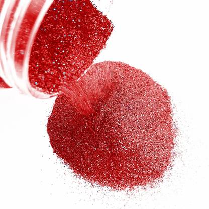 Tiptop Decoration Sparkling Glitter Powder (100 Grams) (Premium Shimmer) (Red Diamond)