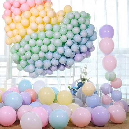 VERIFIED Solid Pastel Colored Balloons For Birthday / Decoration / Baby Shower (Pack of 50) Balloon
