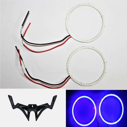 acube mart RS 200 ring light /Demon / Angel Eyes blue 2pc + RS winglet black Projector Lens