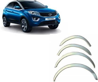 autoxin Stainless Steel Wheel Arch Chrome Fender Lining Trim Moulding 15 Glossy Tata Nexon Side Garnish