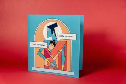 The Designera Ram Sita Greeting Card | Perfect card for Diwali Wishes | Note card with Envelope | Available in 7 designs and 2 sizes Greeting Card