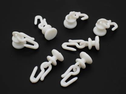 Rab PVC Runner Hook Multi Purpose Channel Runner with Hooks ( 1 Packet of 90 PCS ) Curtain Hook