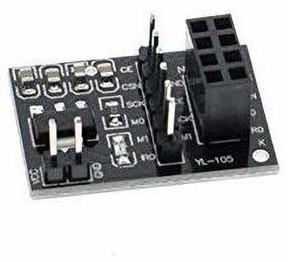 Grahikum Wireless Transceive Module 51 Socket Adapter Plate Board 5V to 3.3V 8Pin NRF24L01+nRF2401 Module Socket (Pack of 1) Electronic Components Electronic Hobby Kit