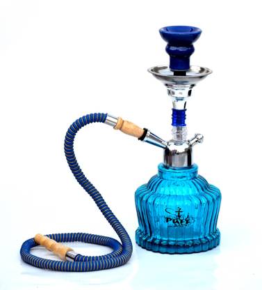 PUFF KING Hookah Pot Set MATT QT for Flavour Hukka (13 Inches) Sky Blue 13 inch Glass Hookah