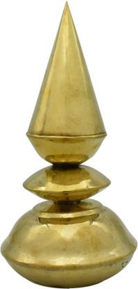 Puja N Pujari Brass Shikhar Mandir Temple Top Gumbad Dom Kalash 12.5 Inch Brass Kalash