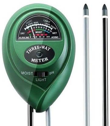 borvia Solar Soil Plant Care New 3 in 1 Water Moisture Hydroponic Plants Soil Sensor PH Light Meter, Acidity Tester Thermo Hydrometer Soil for Garden All-in-One Analog Moisture Measurer