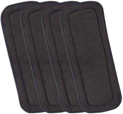 COMFOWEAR Washable And Re-usable Cloth Diapers Black Insert-Pack of 3