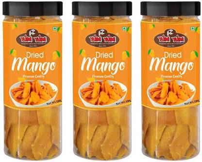 YUM YUM Dried Mango Sliced 450g Jar (Pack of 3-150g Jar Each) Mango