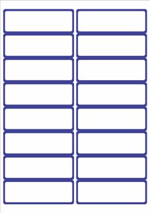 Mahaveer Stickers.com Mahaveer Stickers Multipurpose Self Adhesive Labels / Stickers | Navy Blue Colour Border White Art Paper Self-Adhesive Paper Label