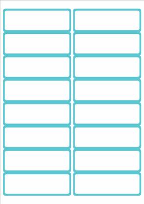 Mahaveer Stickers.com Mahaveer Stickers Multipurpose Self Adhesive Labels / Stickers | Cyan Blue Colour Border White Art Paper Self-Adhesive Paper Label