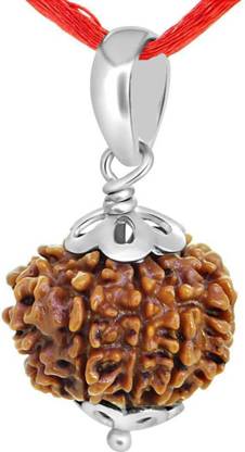 JewelryGift Original 10 Mukhi 925 Sterling Silver Rudaraksha spiritual Pendant Ten Faced Nepali Beads Lockets Astrology Jewellery Silk Dori Pendant