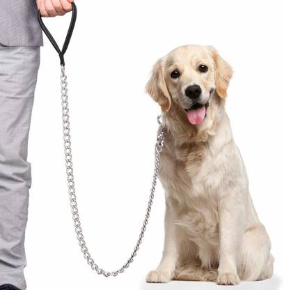 Woofy Heavy Duty Dog Leash,Metal Dog Leash Dog Chain with Handle for Small & Medium Large Size Dogs (Medium) 30 cm Dog Chain Leash