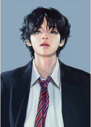 Bts V jungkook wall poster dp Paper Print