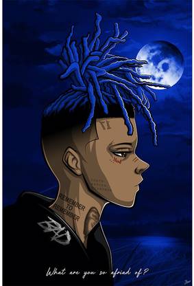 xxxtentacion anime wall posters Paper Print
