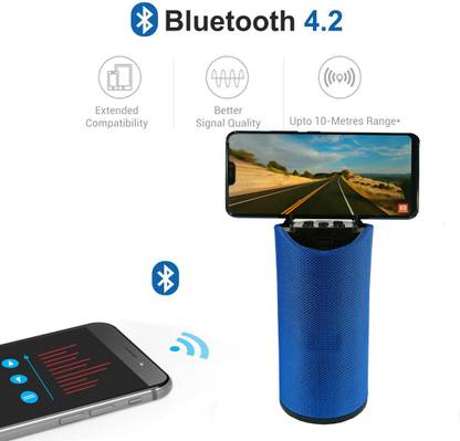 ATARC 2021 Best Selling Bluetooth Speaker with In Build Phone Holder Portable Speaker with Mobile Stand Blueat5 10 W Bluetooth Speaker