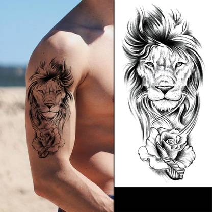 business venture Men and Women Women Waterproof Tattoo Body Temporary Tattoo (LION Tattoo)