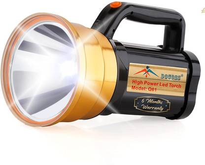 DOCOSS 50 W led torch light long range 1000 meter ,1 Km Rechargeable Torch Light Led Bright Light Torch long range, 6000 mAh / 7-14 Hours High Battery Back up rechargeable waterproof torch Ultra Bright Kisan Torch Search Light Torch