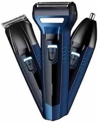SUNNA GM-6259 Perfect Multi-Functional 3 in 1 Cordless Rechargeable Nose, Ear and Hair Shaver / Clipper, Trimmer (Multicolor) Trimmer 60 min  Runtime 4 Length Settings