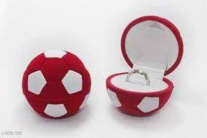 Glawen Foot Ball shaped red Ring Boxes, Toy Ring Boxes Vanity Box