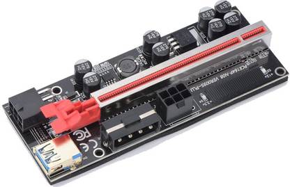 WISTAR 2021 Latest V009S Plus / 009S Plus PCI-E Riser Express Cable 16x to 1x with Indicator Led Graphics Extension ETH Mining Powered Riser Adapter Card for GPU with 60 cm USB 3.0 Cable Card Reader
