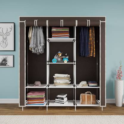 Morganretail Polyester Collapsible Wardrobe