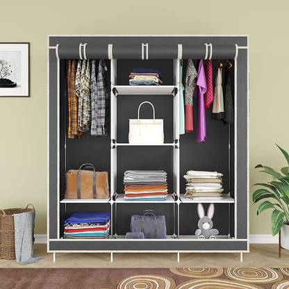 Morganretail Polyester Collapsible Wardrobe
