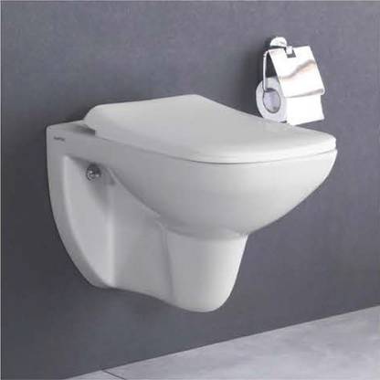 SONARA Zeta WHITE (21''X14''X14'') ONE Piece Wall Mounted Western Toilet Commode… Western Commode