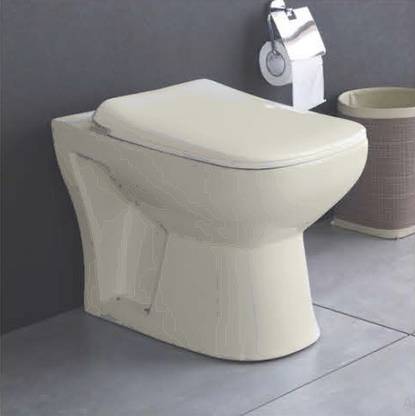SONARA Square IVORY S-TRAP (22''X14''X16'') EWC/Commode for Bathroom Western Commode