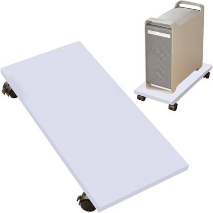 UniAart CPU Stand Computer Tower Stand Holder with Locking Caster Wheels CPU Holder Mobile Computer Desktop Floor Stand Under Home Office Desk (white) CPU Holder