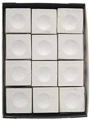Cuepoint 2564 Snooker And Pool Professional White Cue Chalk 12 Pcs Snooker, Pool, Billiards Cue Stick