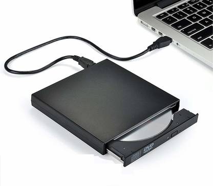 vcony External CD DVD Drive, USB 2.0 Slim Protable External CD-RW Drive DVD-RW CD/DVD-RW Burner Writer Player for Laptop Desktop Notebook PC Desktop Computer, for Windows and Mac Black External DVD Writer