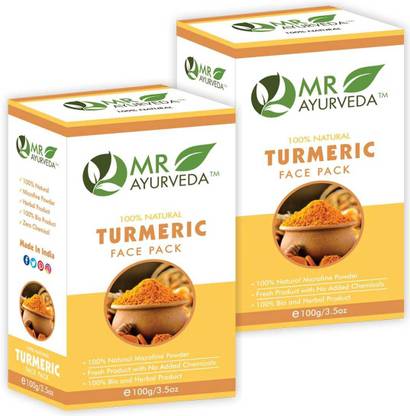 MR Ayurveda Turmeric Powder for Face | Turmeric Face Pack | Turmeric Powder for Skin - Pack of 2