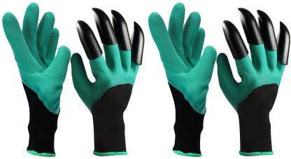Mizuki Garden Gloves with Claws for Digging & Planting - No More Worn Out Fingertips - One Size Fits All Gardening Shoulder Glove Gardening Shoulder Glove