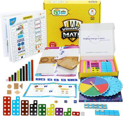 Sparklebox Math learning kit for grade k1 | age 3-6 | 14 activities to learn concepts in math | colorful tools to learn in fun way.