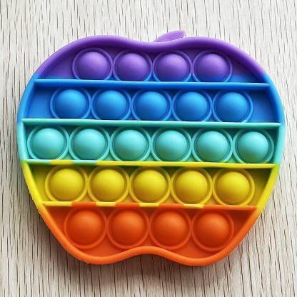 Aneep Apple shape pop it Fidget Toys, pop it Fidget Toy Set pop its Fidget Toys, Fidget Toys pop it Rainbow, pop it Toy, Rainbow pop it, Push pop Bubble