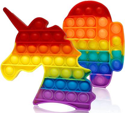 NAMANSHU TEX pop it Fidget Toys, pop it Fidget Toy Set | pop its Fidget Toys, Fidget Toys pop it Rainbow, pop it Toy, | poppit Fidget Toy, Rainbow pop it (AMONG US - Unicorn)