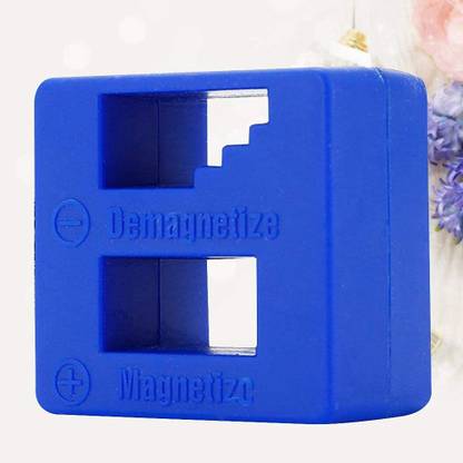 AKSAR COLLECTION Magnetizer Demagnetizer for Screwdriver Tips Bits and Small Tools Small and Big Screws Drills Drill Bits Sockets (Blue) Multipurpose Office Magnets Pack of 1