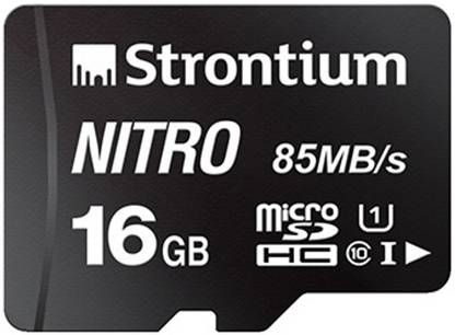 Strontium SRN16GTFU1QR Nitro 16 GB SDHC Class 10 85 Mbps  Memory Card Compatible with Computer, Camera, Tablet, Mobile
