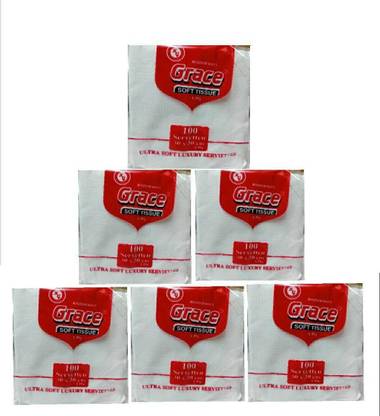 Grace soft tissue (100*6) pcs White Paper Napkins