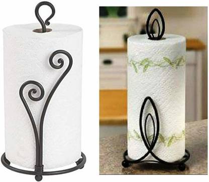 Groovy Shop napkin holder Set of 2 Wrought Iron Tissue Roll/Paper/Towel Holder for Kitchen and Dining Table - Set of 2 Paper Dispenser