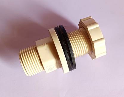 NR TRADERS PVC Tank Nipple 3/4 inch (3 Pcs) 1-Way Head Plug Pipe Joint