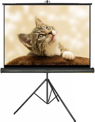 Inlight 6x4 Feet 4:3 Aspect Ratio 84 Inches Diagonal Length Tripod Type Projection Screen For UHD-3D-4K Quality Viewing Experience From your Projector, Comes With Stand White Projector Screen (Width 176 cm x 121 cm Height)