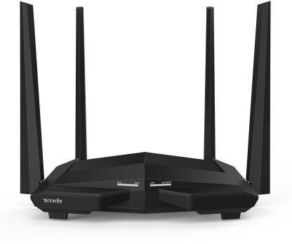 TENDA AC10 DUAL BAND ROUTER. Wireless Router 2.4 GHz, 5 GHz 1200 Mbps Wifi Speed Dual Band External Antenna NA