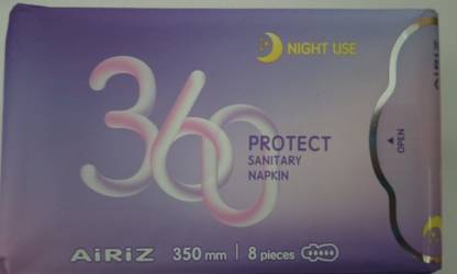 AIRIZ NIGHT USE SANTARY PAD \NAPKIN 8 PCS Sanitary Pad