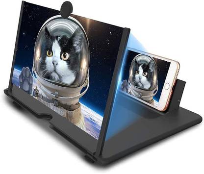 GLNRM 8 inch 8 inch Thin Foldable 3D Phone Screen Amplifier Office Family Cinema Stand 3D Screen Magnifier Video Amplifier for Smart Phone. Screen Expander Phone
