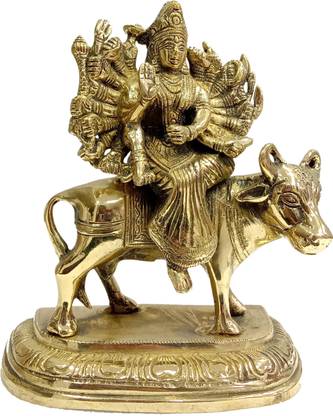 vinayakmoorti Verai MATA Murti Panchdhatu MATA Rani Murti Brass verai MATA Idol Home Pooja Temple Kuldevi Shree verai MATA Statue Panchdhatu MATA Rani Murti Decorative Showpiece  -  19 cm